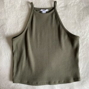 Bar III Green Crop Top